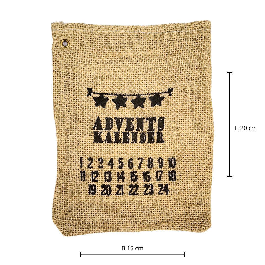 Adventskalender Jutesack zum Selbstbefüllen
