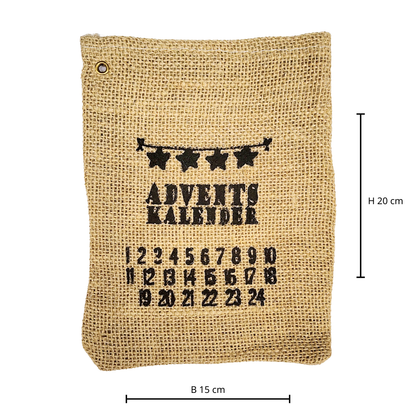 Adventskalender Jutesack zum Selbstbefüllen