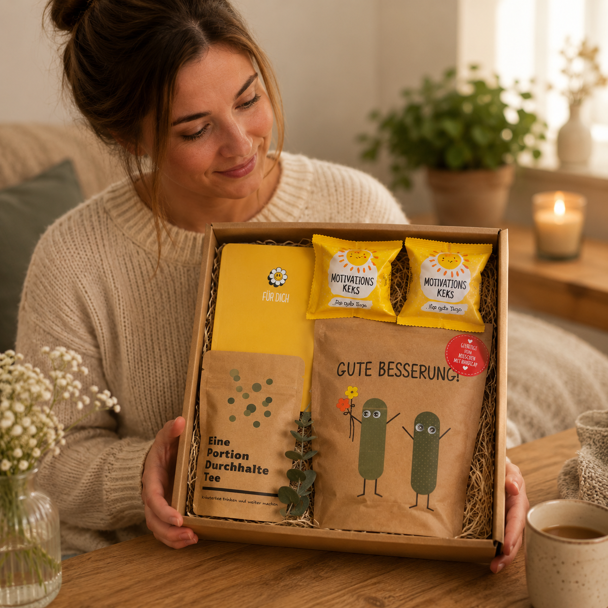 Geschenkbox Gute Besserung für schnelle Genesung