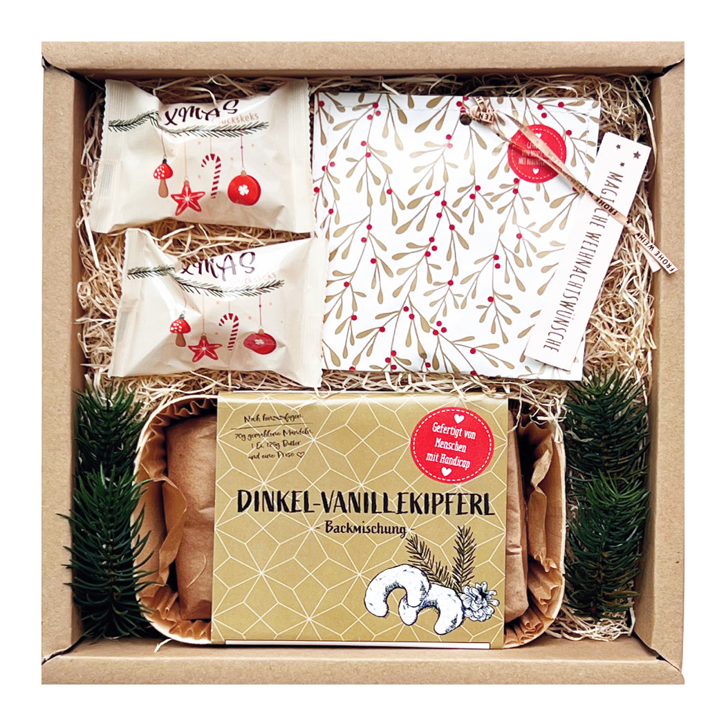 Weihnachtsplätzchen Backmischung in der geschenkbox