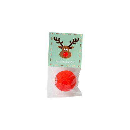 streuartikel weihnachten -Rentiernasen verpackt als roter Marshmellow 