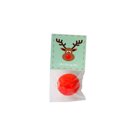 streuartikel weihnachten -Rentiernasen verpackt als roter Marshmellow 