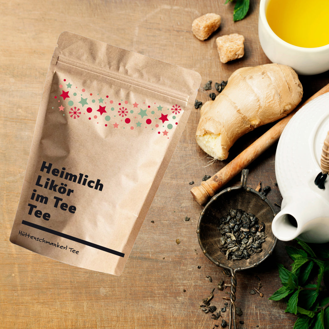 Glühwein Tee, Heimlich Likör im Tee
