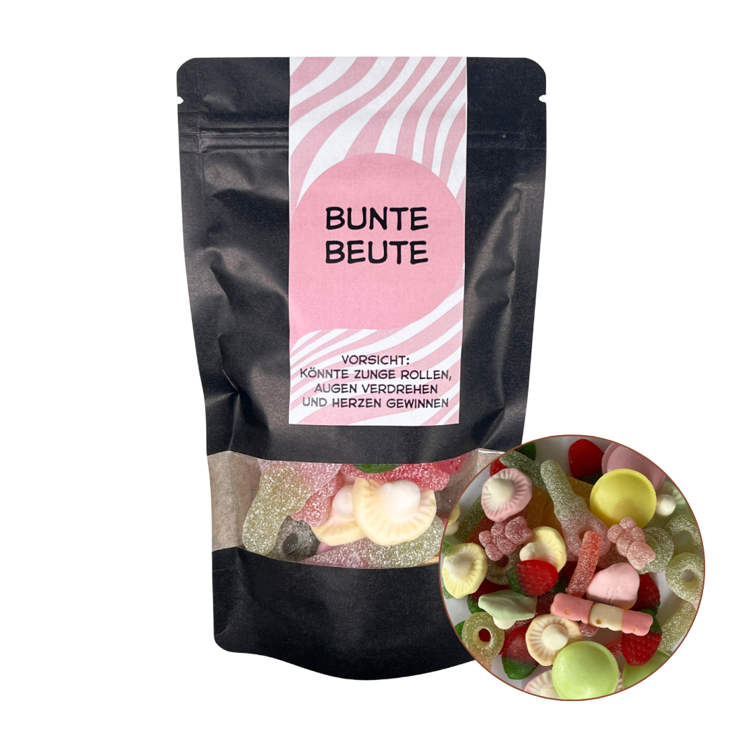 Bunte Beute Fruchtgummi Tüte