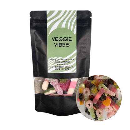 Veggie Vibes -vegane Fruchtgummimischung in der bunten Tüte