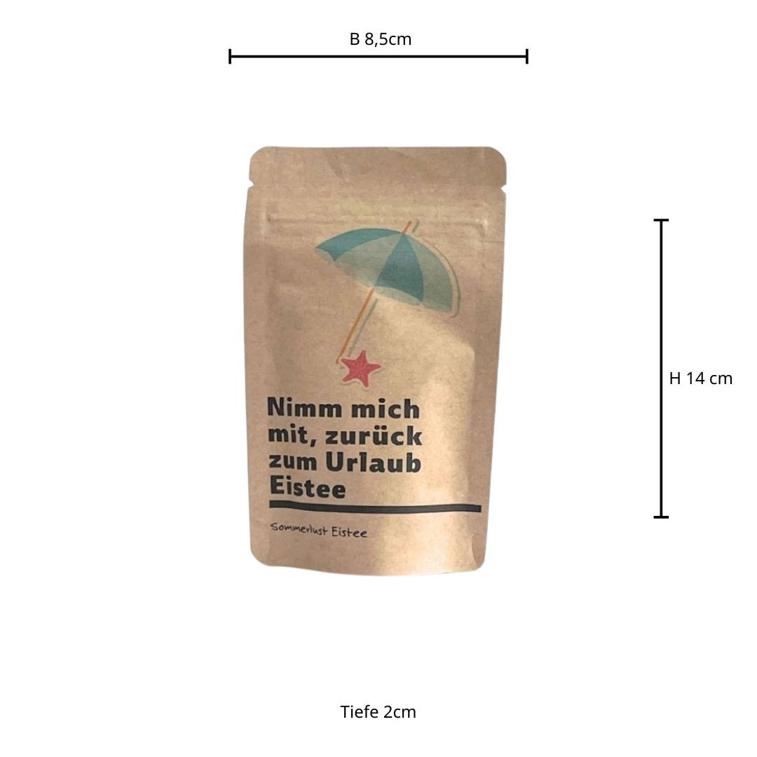 Urlaubsgruß - Eistee mit Mango