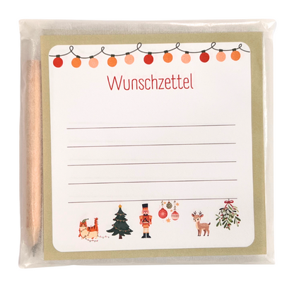 Wunschzettel Weihnachten Block
