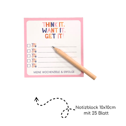 Mini Block mit 50 Blättern