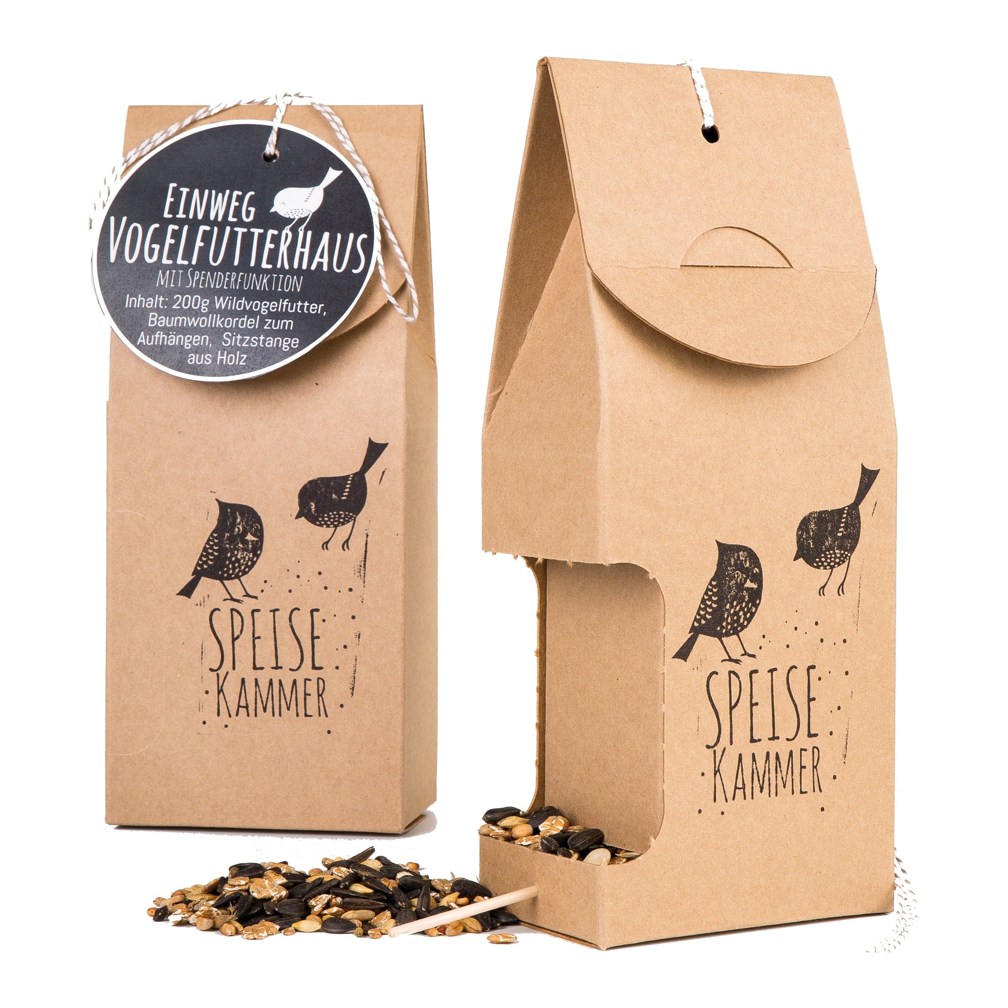 Vogelhaus Geschenk: Öko-Futterstation für Vögel