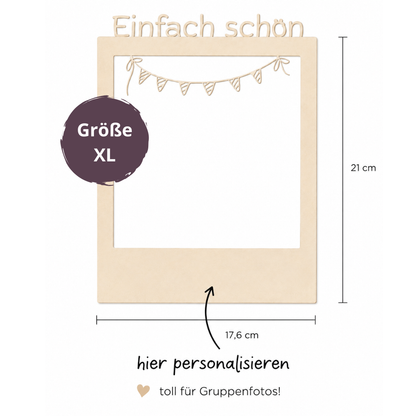 Einfach Schön - Polaroid Selfie-Rahmen XL personalisiert