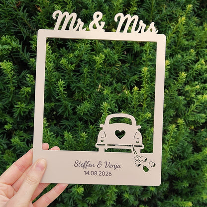 Hochzeit Selfie Rahmen Premium personalisiert XL