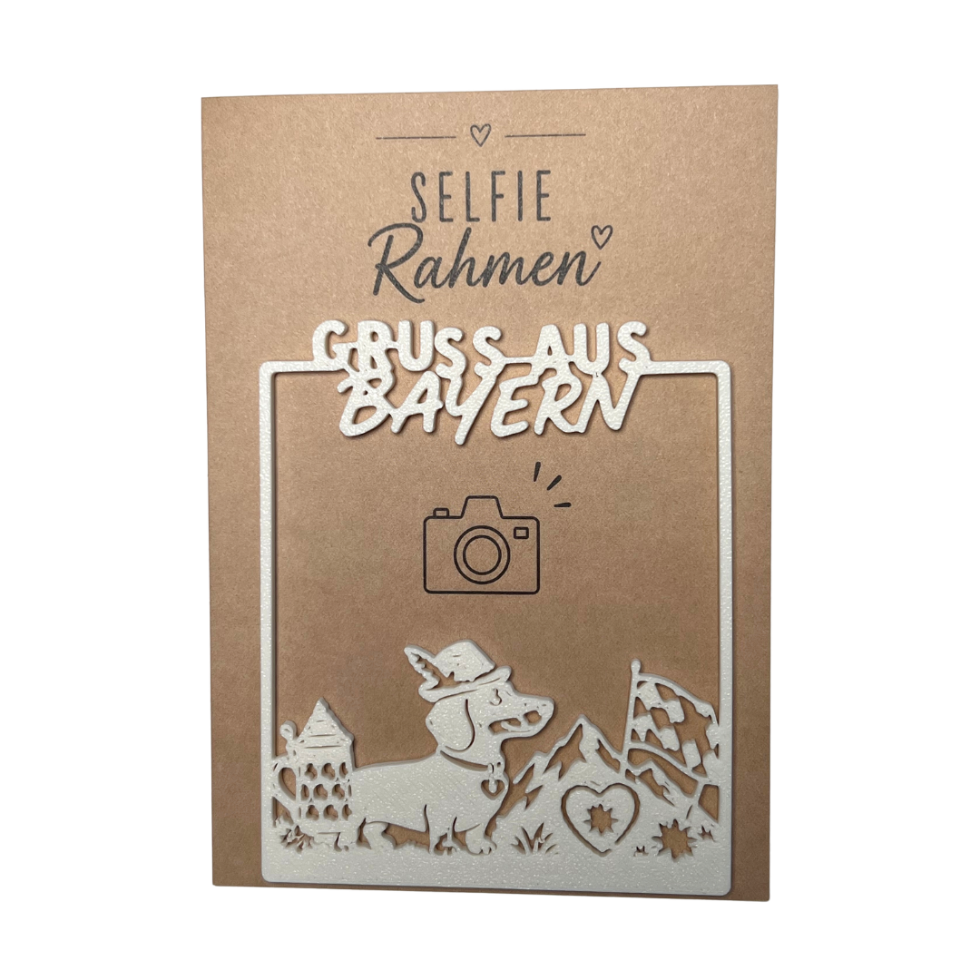 Selfie Rahmen Gruß aus Bayern