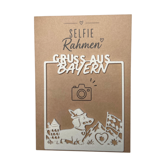 Selfie Rahmen Gruß aus Bayern