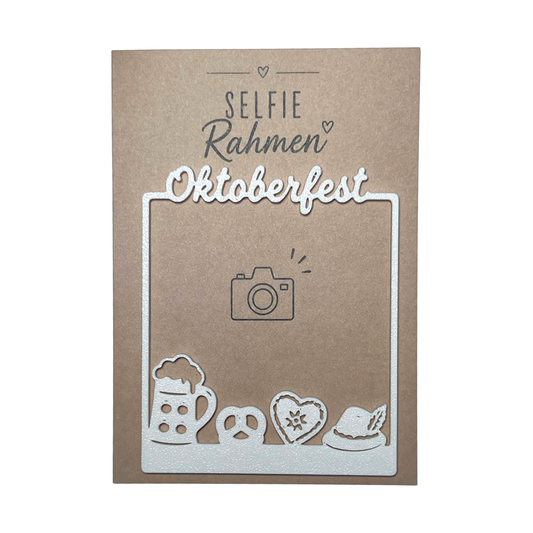 Selfie Rahmen Oktoberfest Weiß