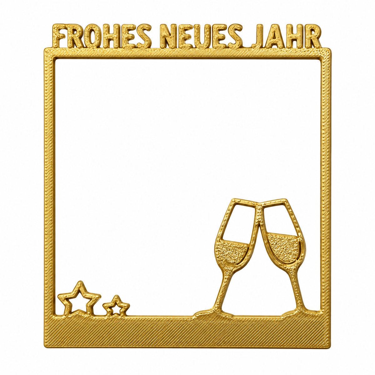 Selfie Rahmen Frohes neues Jahr Gold S – Silvestergruß Bilder