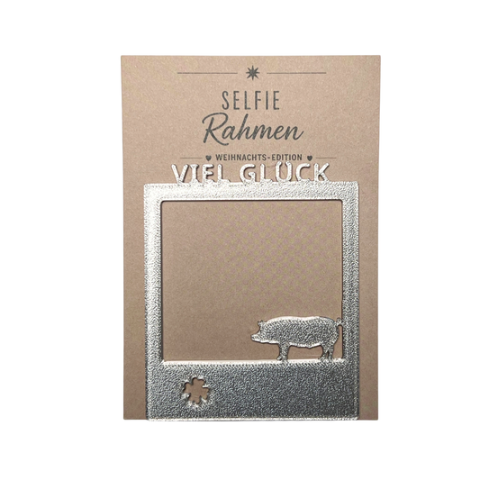 Selfie Rahmen Viel Glück Silber