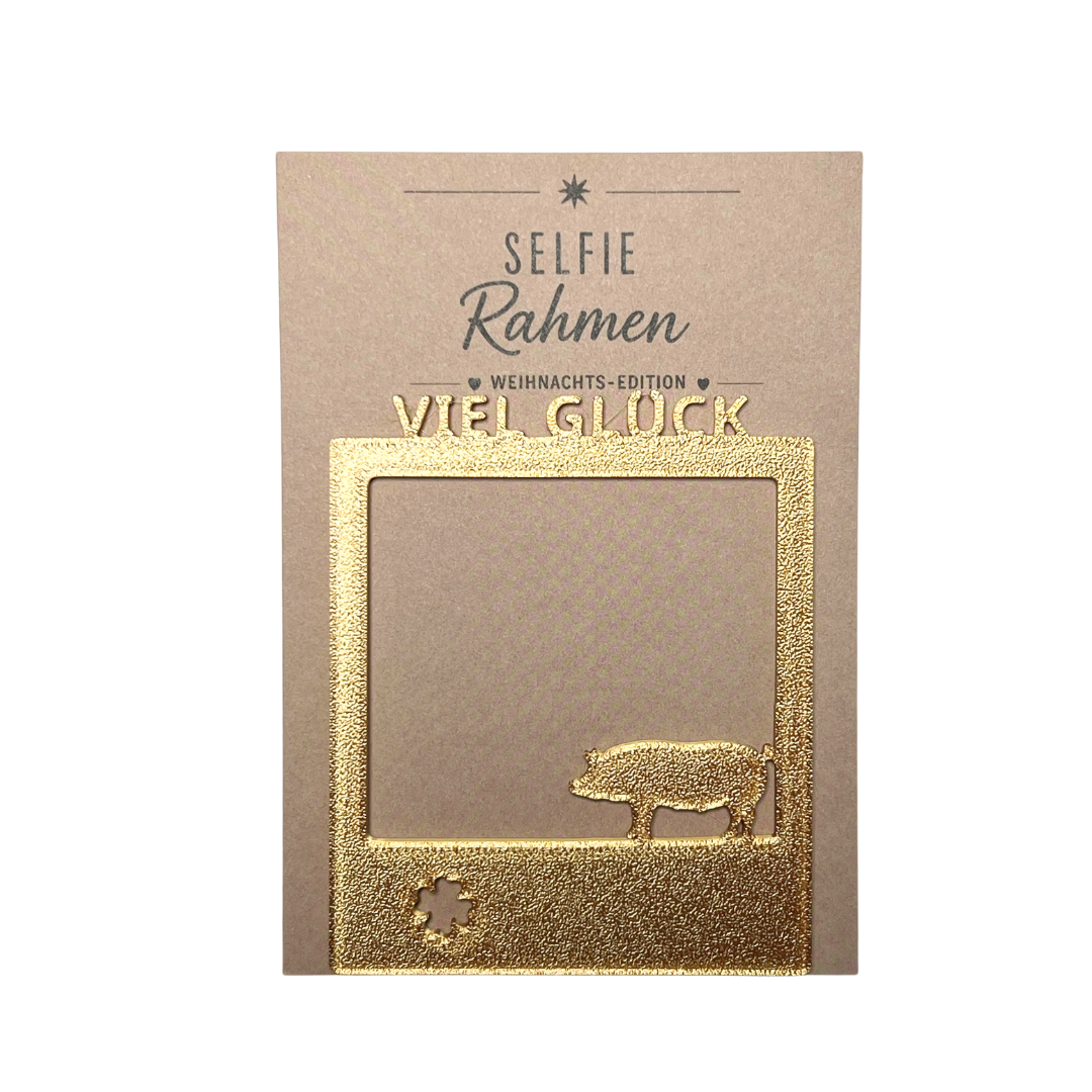 Selfie Rahmen Viel Glück Gold