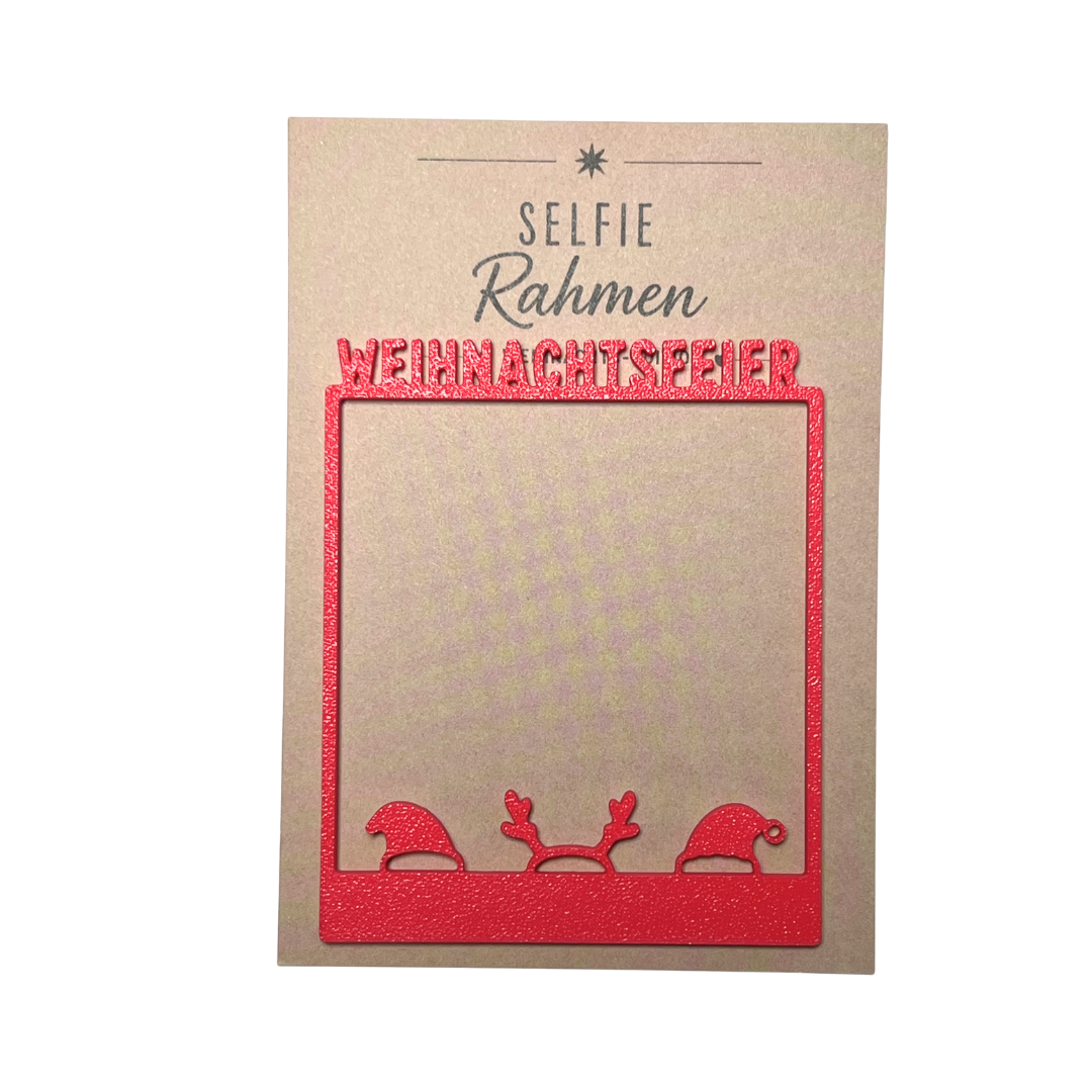 Selfie Rahmen Weihnachtsfeier Rotpink