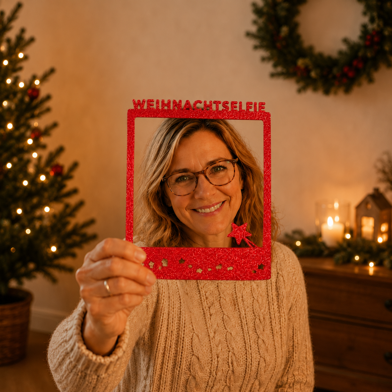 Selfie Rahmen Weihnachtselfe