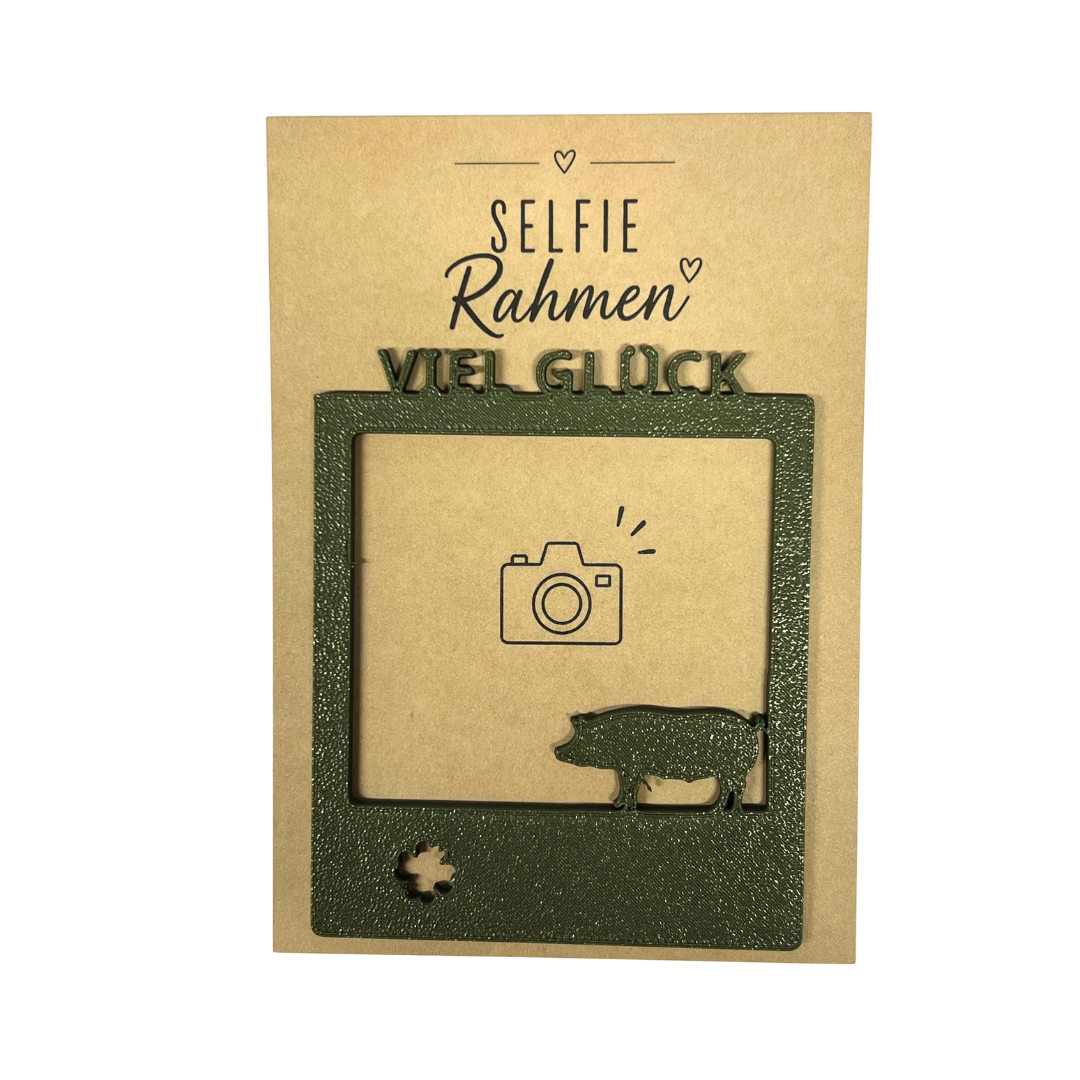 Selfie Rahmen Viel Glück Grün