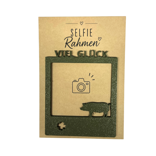 Selfie Rahmen Viel Glück Grün