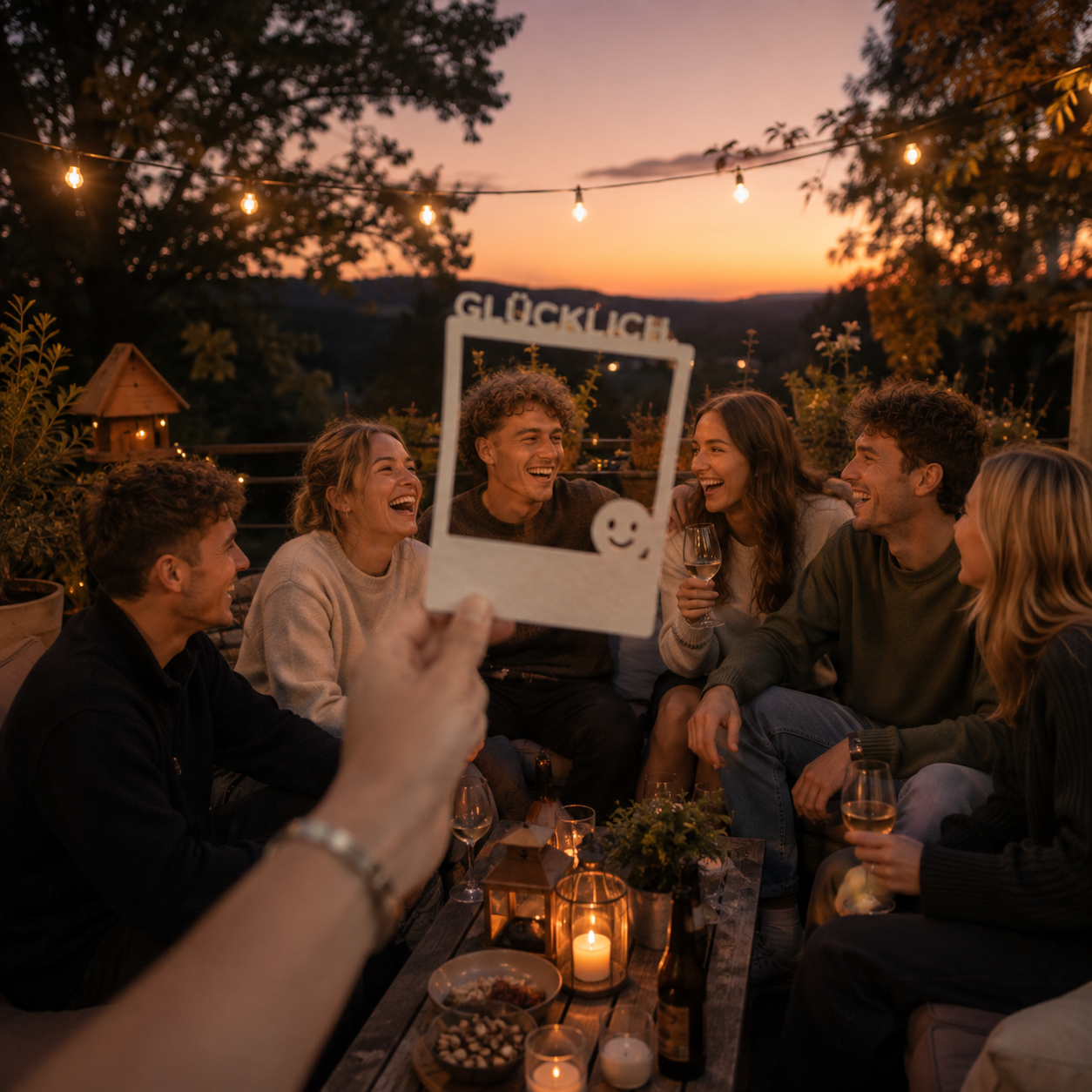 Selfie Rahmen Glücklich