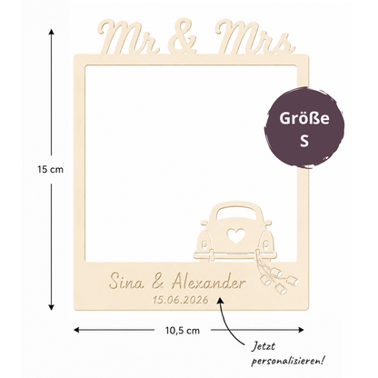 Mr und Mrs Selfie Rahmen Premium