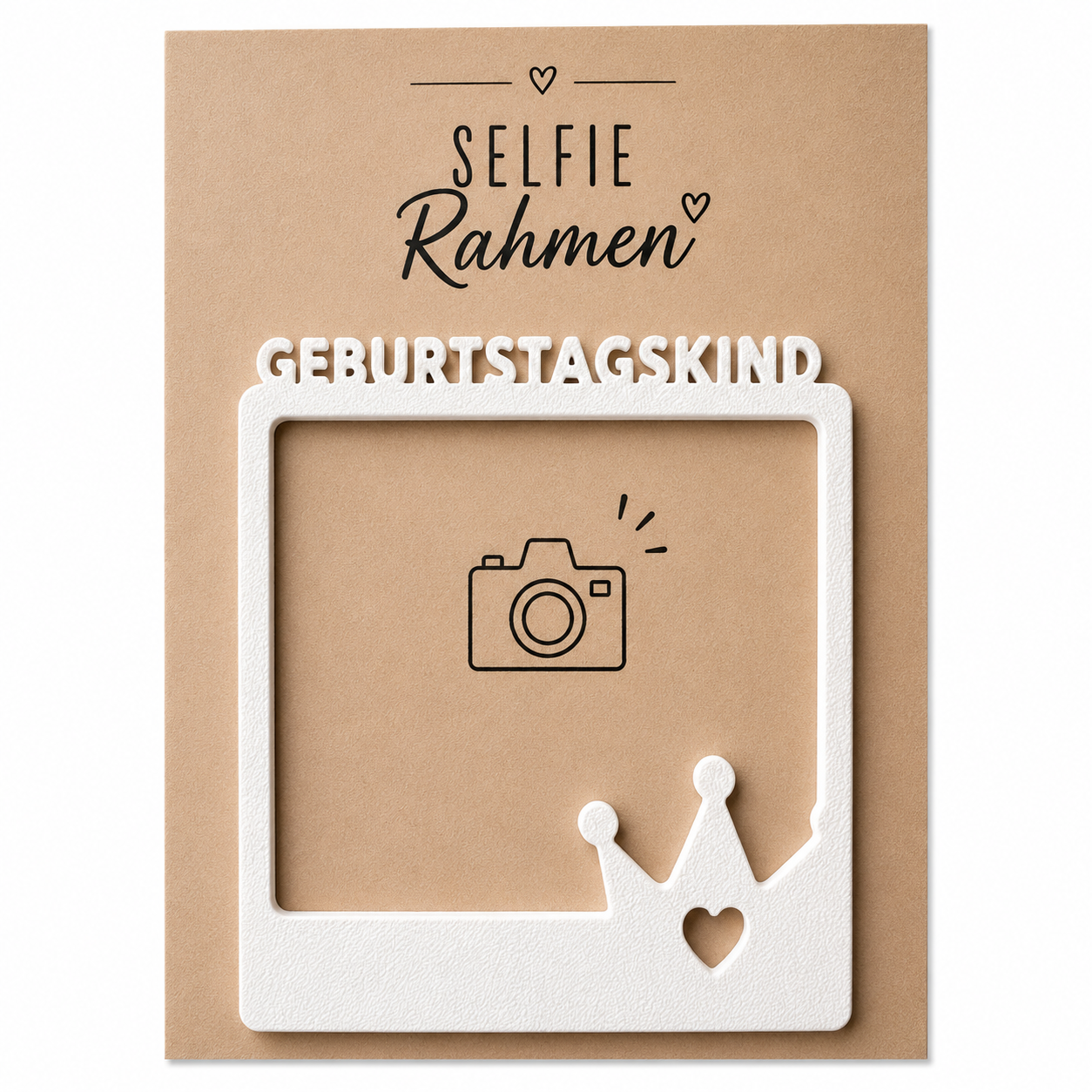 Selfie Rahmen Geburtstag: Geburtstagskind Weiß