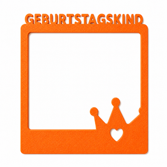 Selfie Rahmen Geburtstagskind Orange