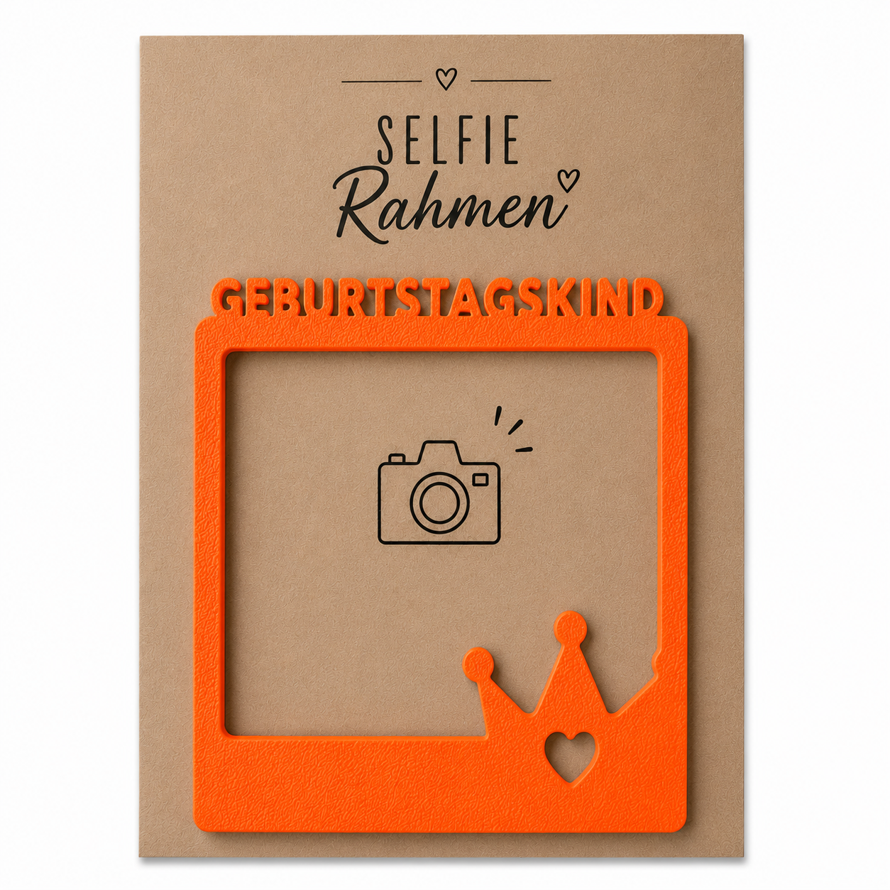 Selfie Rahmen Geburtstag: Geburtstagskind Orange