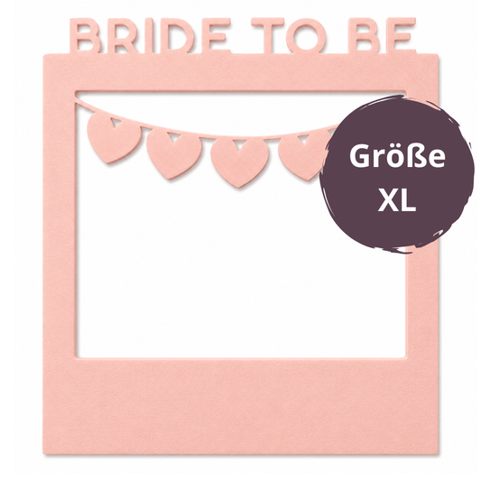 JGA Selfie Rahmen XL Bride to be