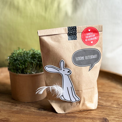 Osterhasen Geschenk: Schöne Ostertage Wundertüte mit Hase