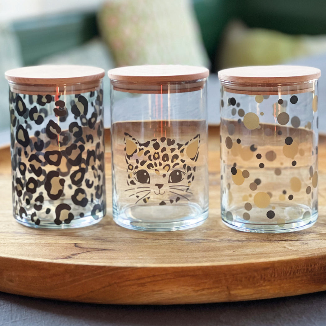 Vorratsglas Glasdosen Set im Leo Design 