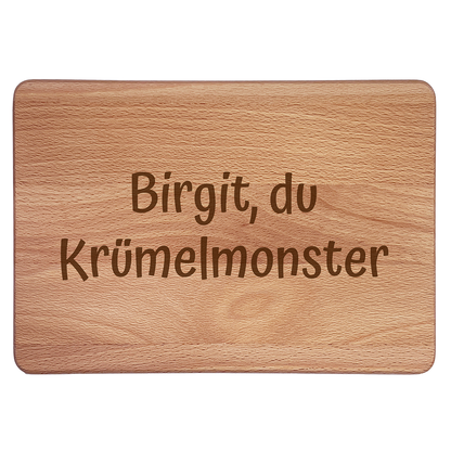 Personalisierte Frühstücksbrettchen: Krümelmonster