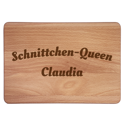 Personalisierte Frühstücksbrettchen: Schnittchen-Queen