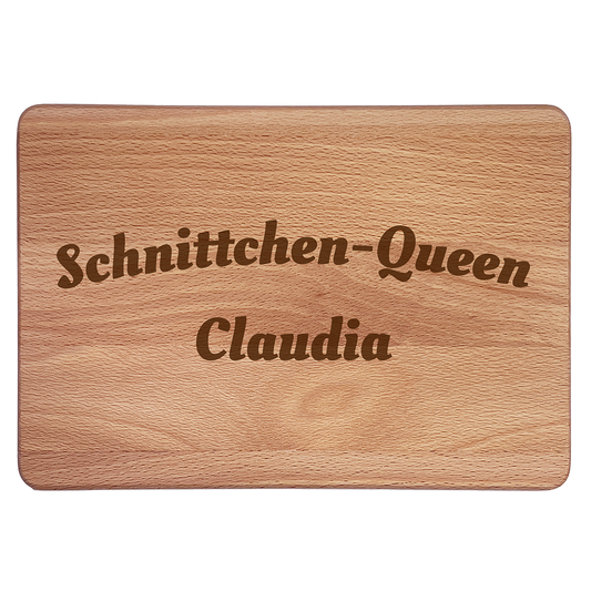 Personalisierte Frühstücksbrettchen: Schnittchen-Queen