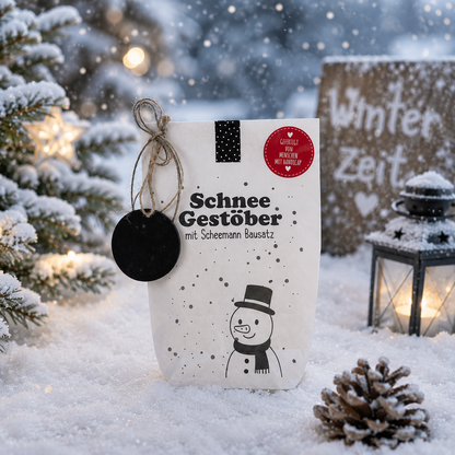Winter Geschenke mit Schneemann Bausatz für unverhofften Schnee