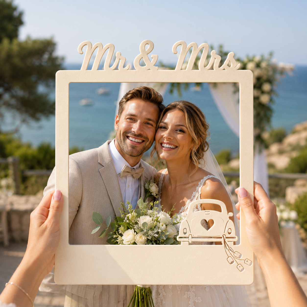 Mr & Mrs Selfie Rahmen XL Premium personalisiert