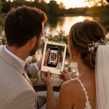 Mr & Mrs Selfie Rahmen XL Premium personalisiert