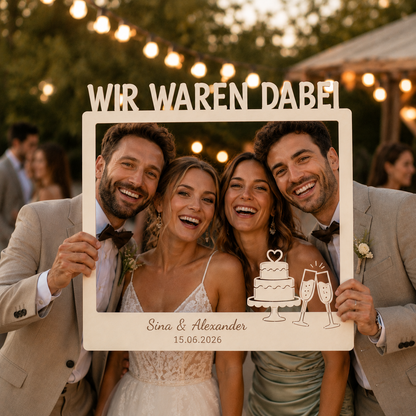 Gäste Selfie Rahmen XL Premium personalisiert