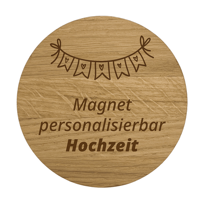 Personalisierbarer Magnet zur Hochzeit