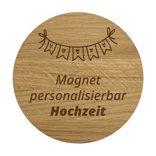 Personalisierbarer Magnet zur Hochzeit