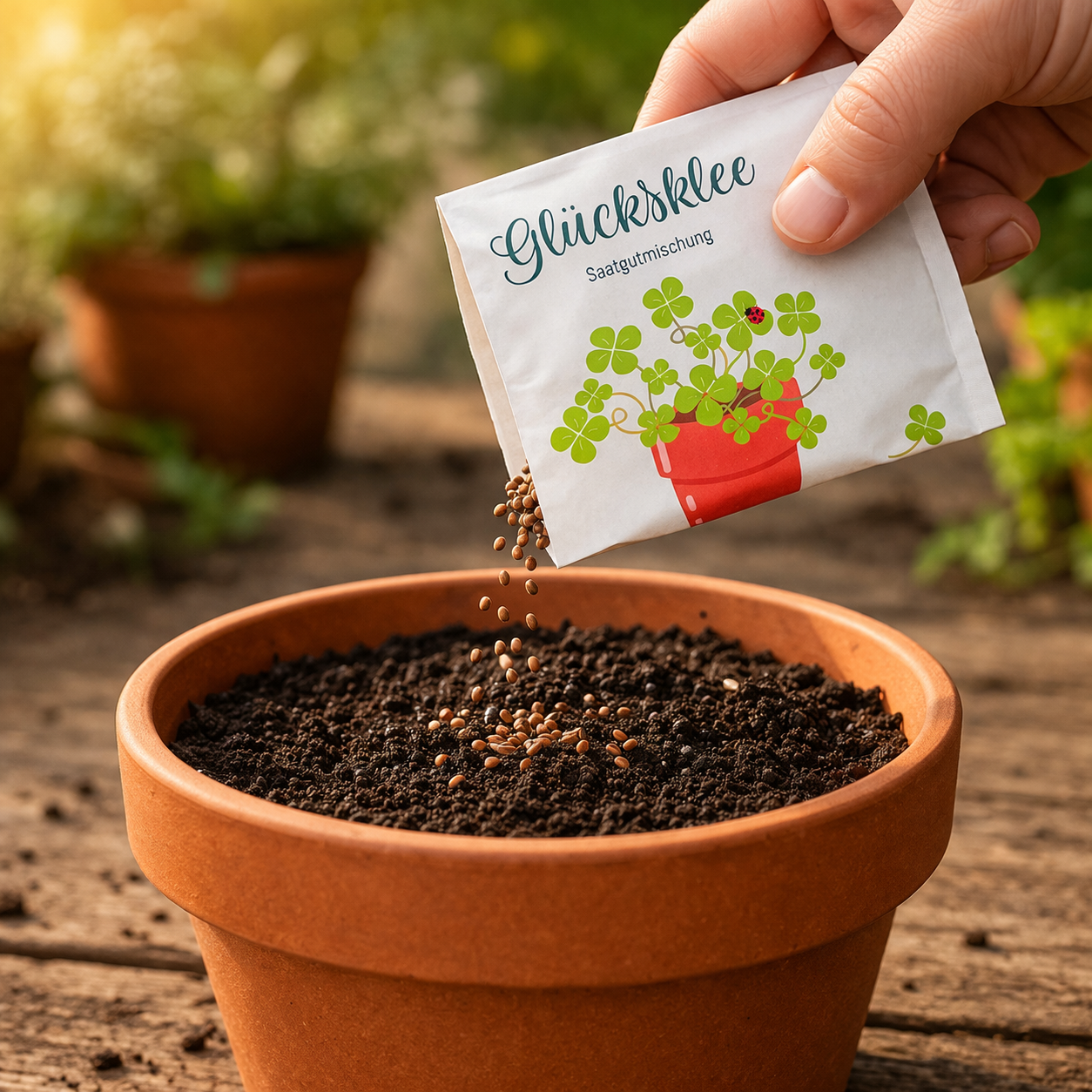 Glücksklee Anziehen