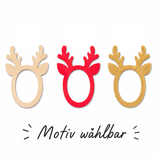Selfie Rahmen Rentier für lustige Weihnachten 