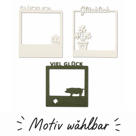 Selfie Rahmen Glücklich und Viel Glück