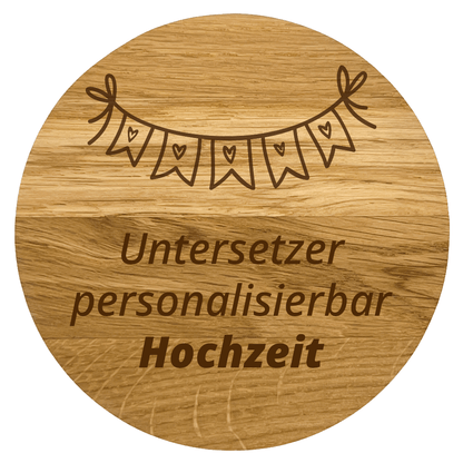 Untersetzer personalisierbar zur Hochzeit