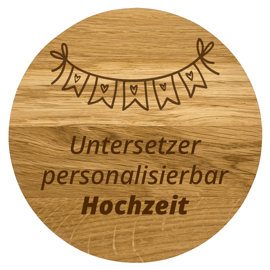 Untersetzer personalisierbar zur Hochzeit