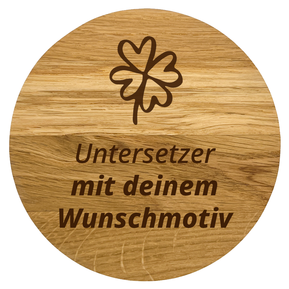 Personalisierbarer Untersetzer mit Wunschtext