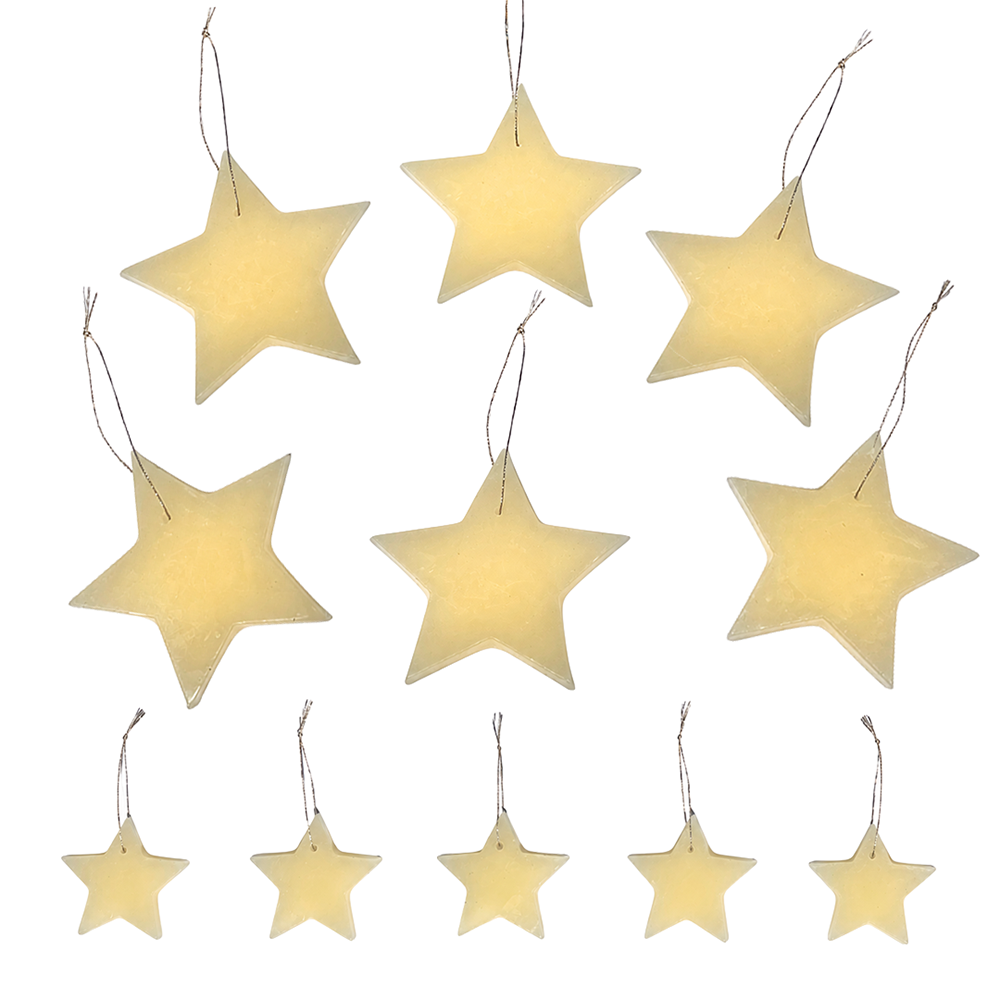 Wachsstern Weihnachtsbaumschmuck Natur